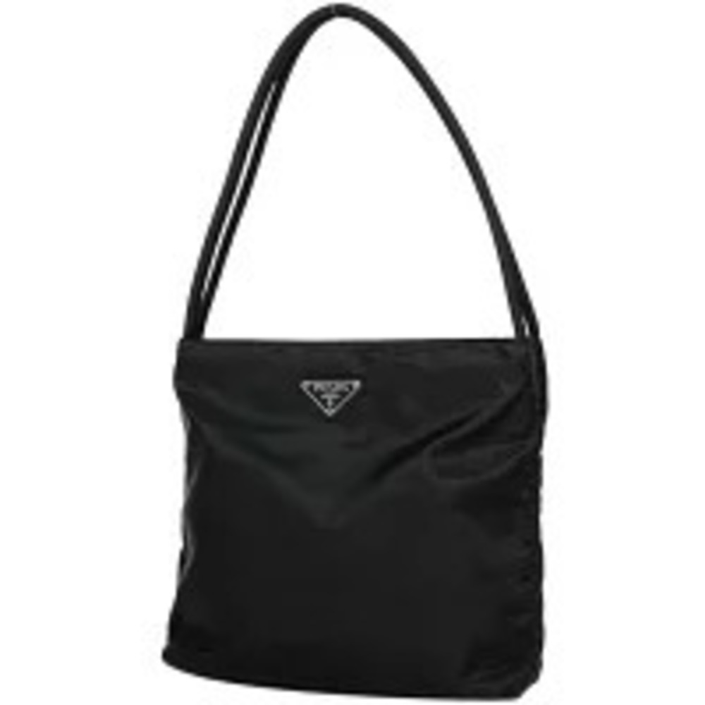 Prada Plate Handbag Tote Bag Nero Black